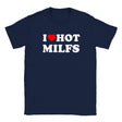 I LOVE HOT MILFS - BABY TEE – Navy