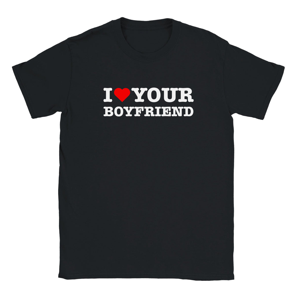 I LOVE YOUR BOYFRIEND - BABY TEE – Black