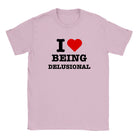 I LOVE BEING DELUSIONAL - BABY TEE – Light Pink