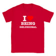 I LOVE BEING DELUSIONAL - BABY TEE – Red