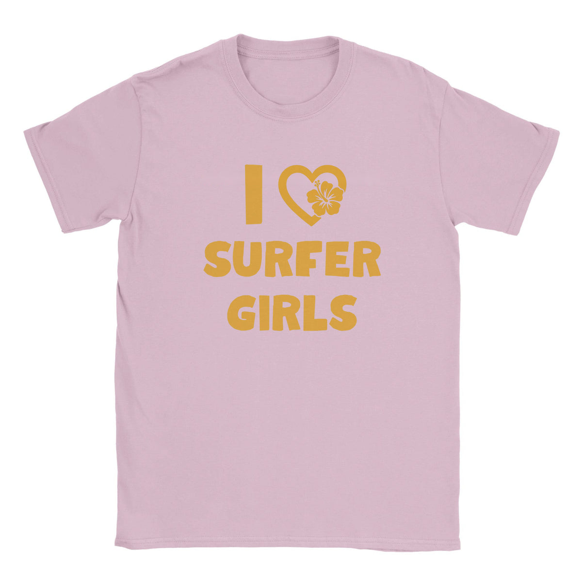 I LOVE SURFER GIRLS - BABY TEE – Light Pink