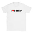 I LOVE GOSSIP - BABY TEE – White