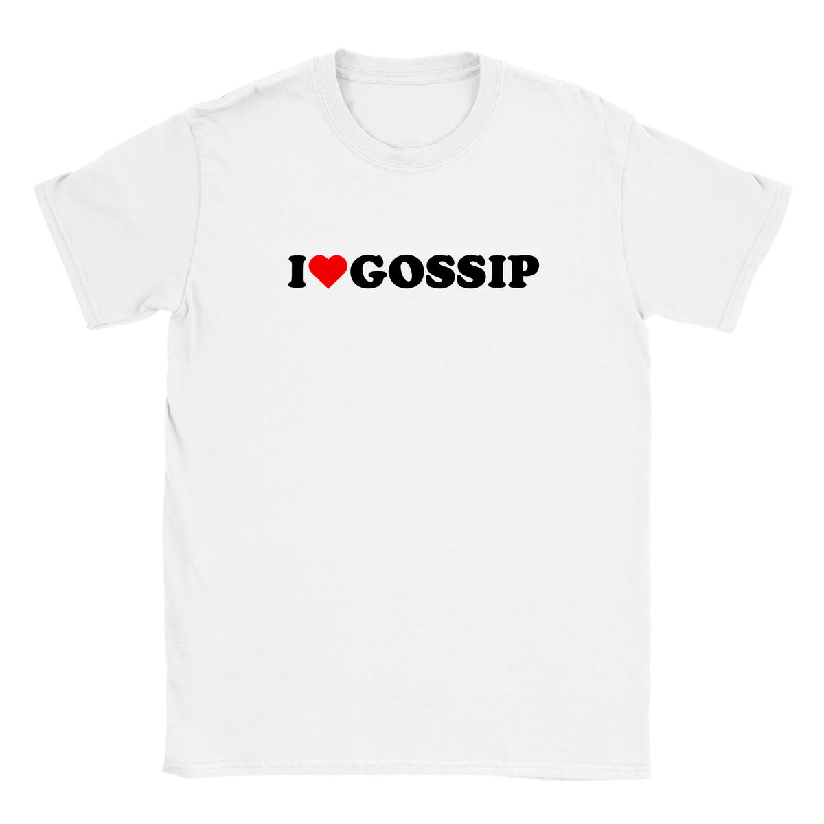 I LOVE GOSSIP - BABY TEE – White