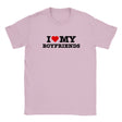I LOVE MY BOYFRIENDS - BABY TEE – Light Pink