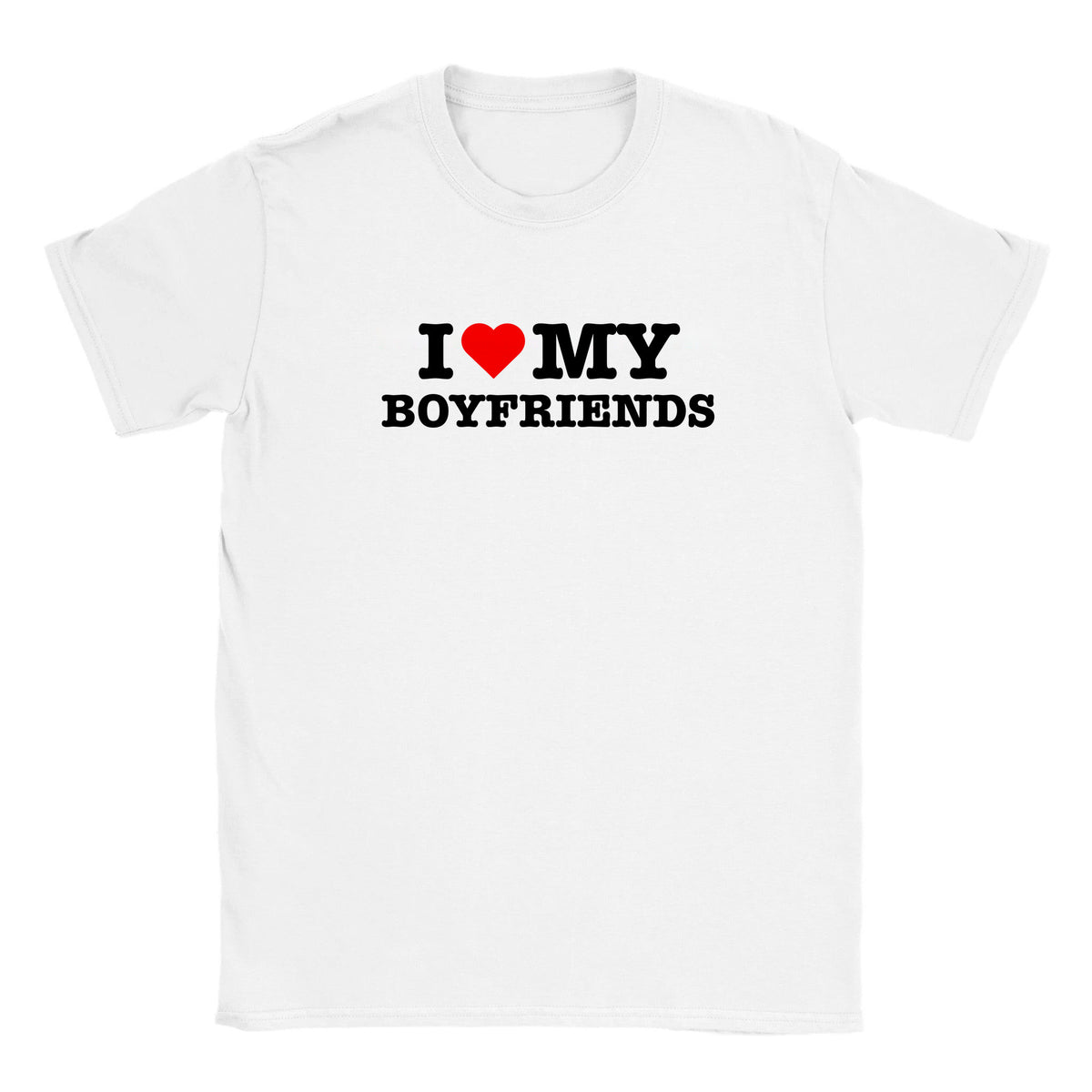 I LOVE MY BOYFRIENDS - BABY TEE – White
