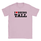I LOVE BEING TALL - BABY TEE – Light Pink