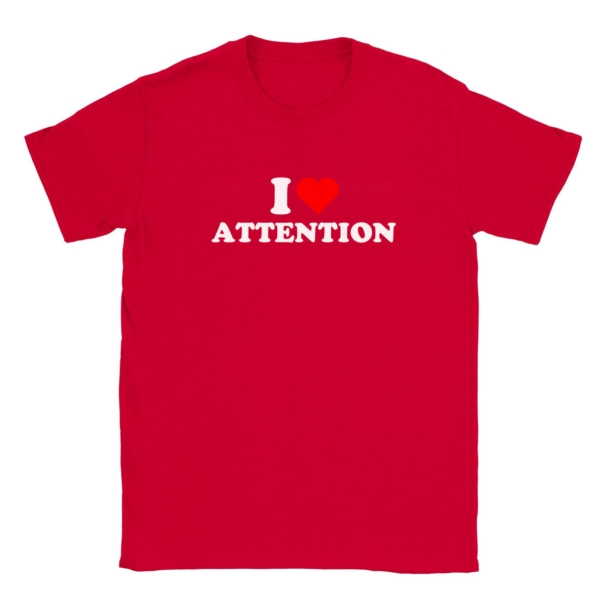 I LOVE ATTENTION - BABY TEE – Red