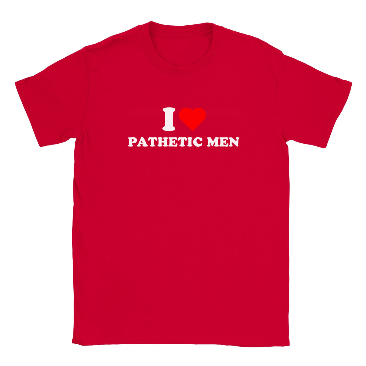 I LOVE PATHETIC MEN - BABY TEE – Red