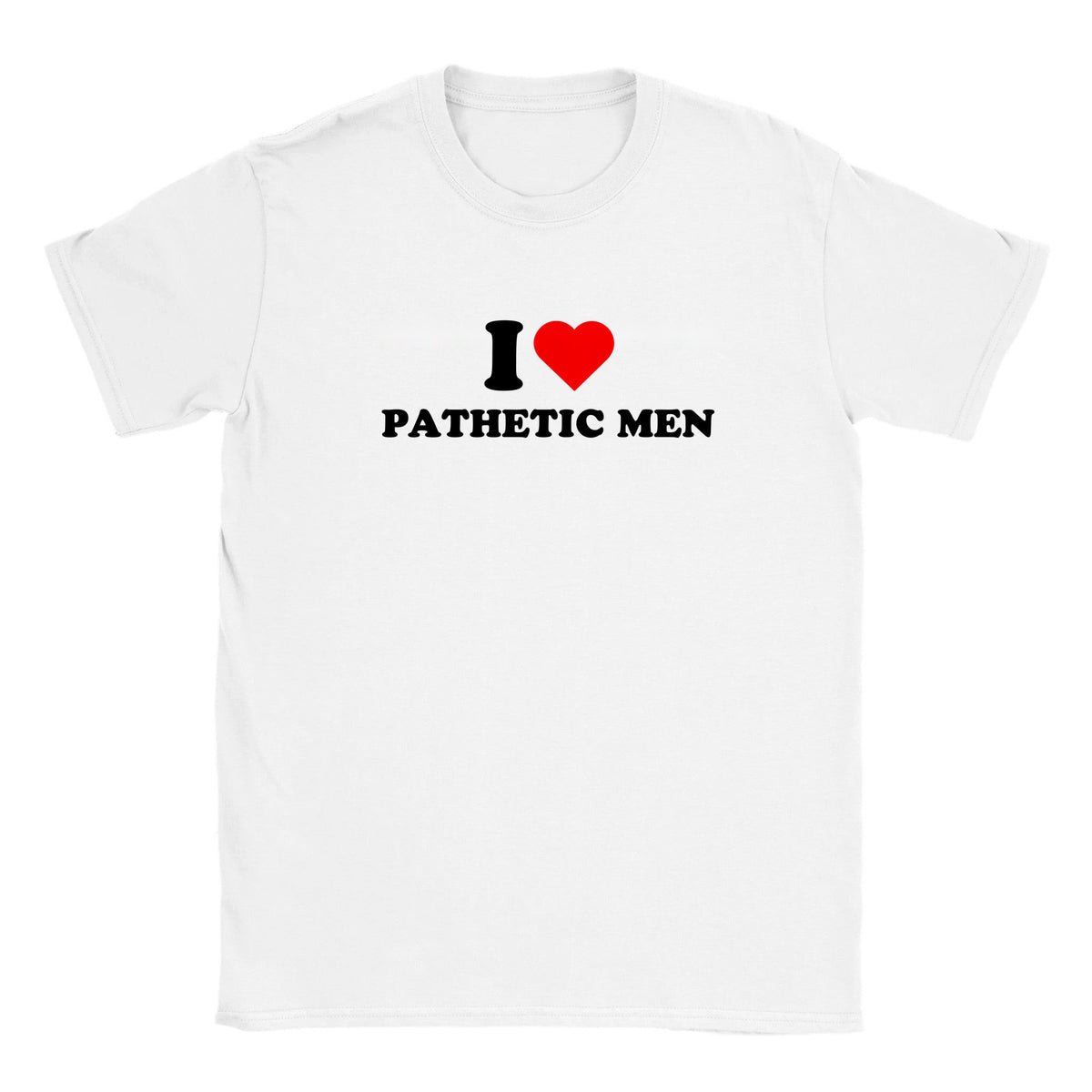 I LOVE PATHETIC MEN - BABY TEE – White