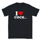 I LOVE COCK (TAILS) - BABY TEE – Black