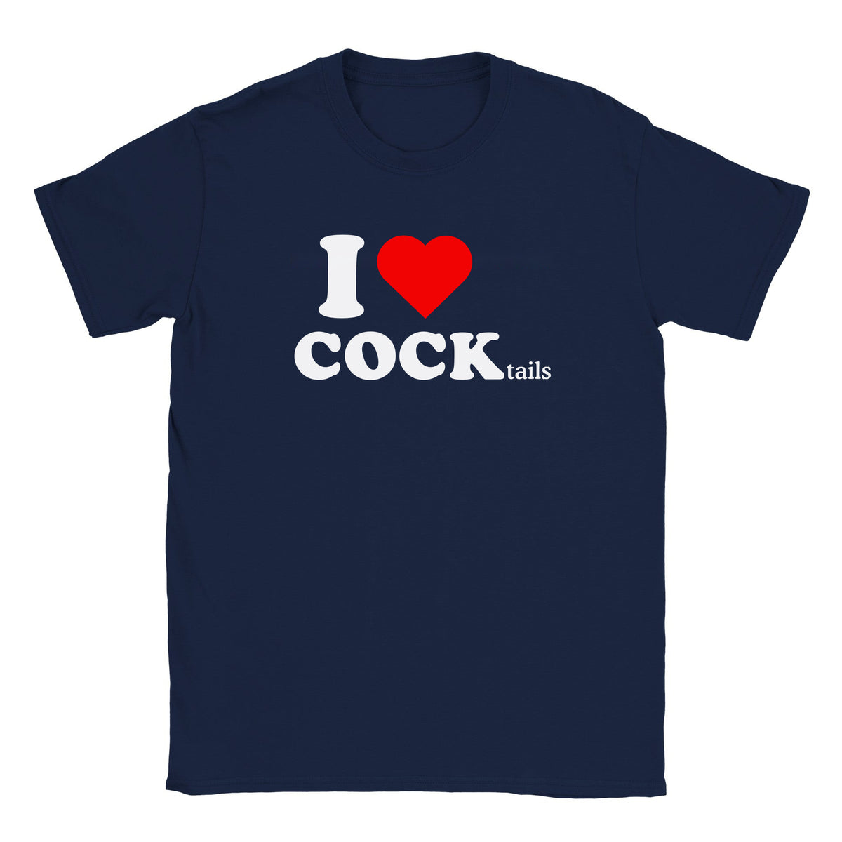 I LOVE COCK (TAILS) - BABY TEE – Navy