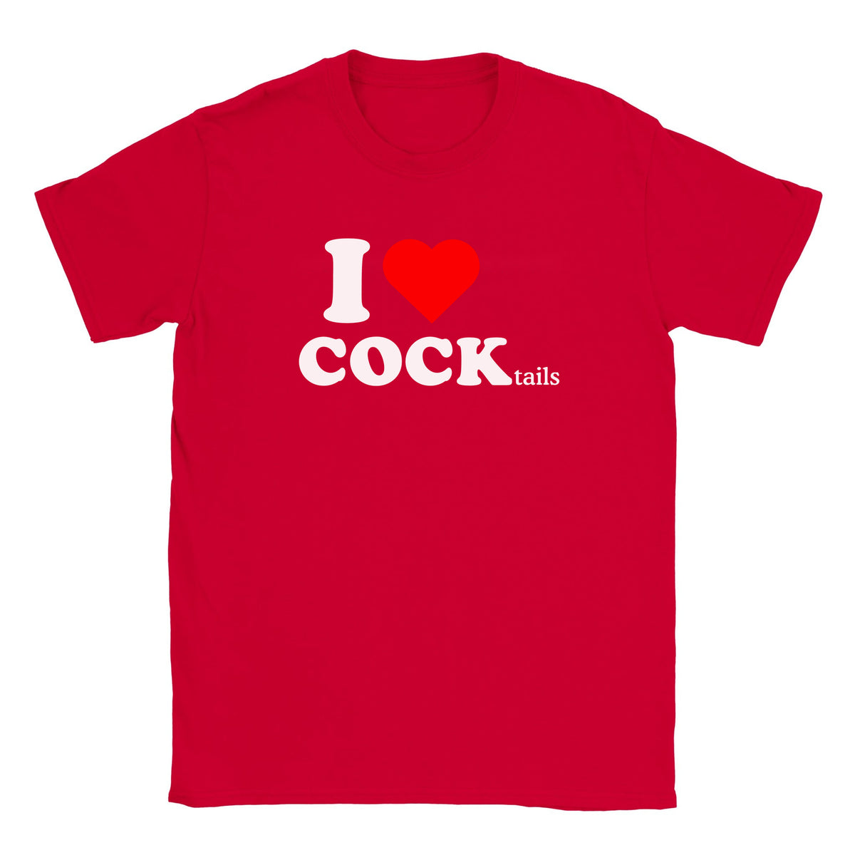 I LOVE COCK (TAILS) - BABY TEE – Red