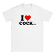 I LOVE COCK (TAILS) - BABY TEE – White