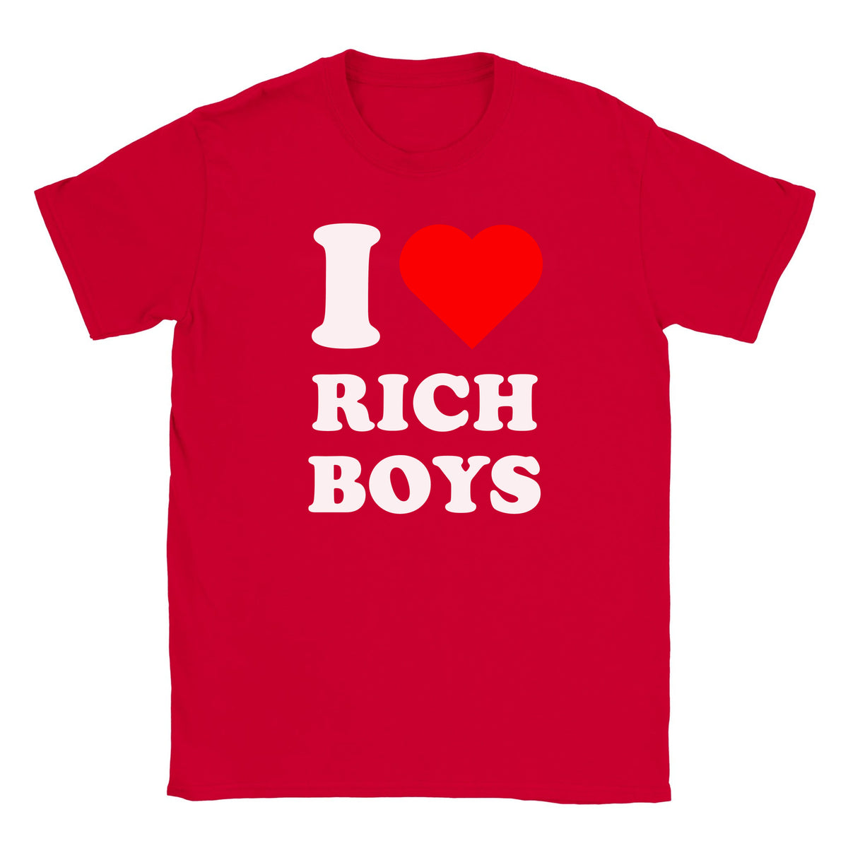 I LOVE RICH BOYS - BABY TEE – Red