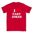 I LOVE FART JOKES - BABY TEE – Red