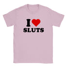 I LOVE SLUTS - BABY TEE – Light Pink