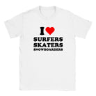 I LOVE SURFERS SKATERS SNOWBOARDERS - BABY TEE – White