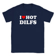 I LOVE HOT DILFS - BABY TEE – Navy