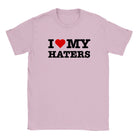 I LOVE MY HATERS - BABY TEE – Light Pink