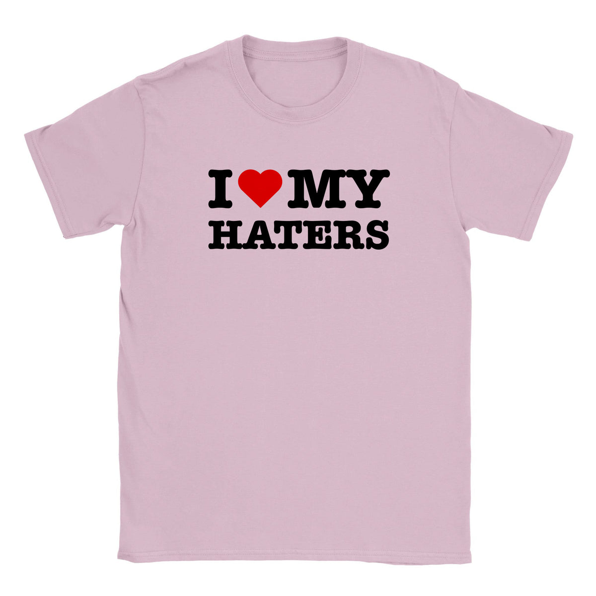 I LOVE MY HATERS - BABY TEE – Light Pink