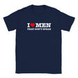 I LOVE MEN THAT DON'T SPEAK - BABY TEE – Navy