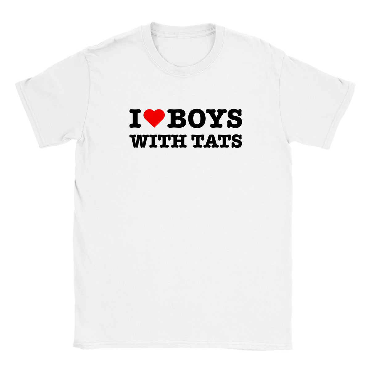 I LOVE BOYS WITH TATS - BABY TEE – White