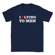 I LOVE LYING TO MEN - BABY TEE – Navy
