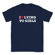 I LOVE LYING TO GIRLS - BABY TEE – Navy