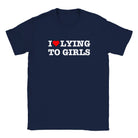 I LOVE LYING TO GIRLS - BABY TEE – Navy