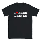 I LOVE FREE DRINKS - BABY TEE – Black