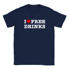 I LOVE FREE DRINKS - BABY TEE – Navy