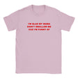 I'M GLAD MY MAMA DIDN'T SWALLOW ME CUZ I'M FUNNY AF - BABY TEE – Light Pink