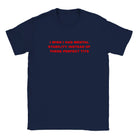 I WISH I HAD MENTAL STABILITY INSTEAD OF THESE PERFECT TITS - BABY TEE – Navy