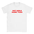 HOT GIRLS HAWK TUAH - BABY TEE – White