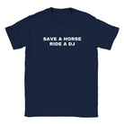 SAVE A HORSE RIDE A DJ - BABY TEE – Navy