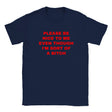 PLEASE BE NICE TO ME EVEN THOUGH I'M SORT OF A BITCH - BABY TEE – Navy