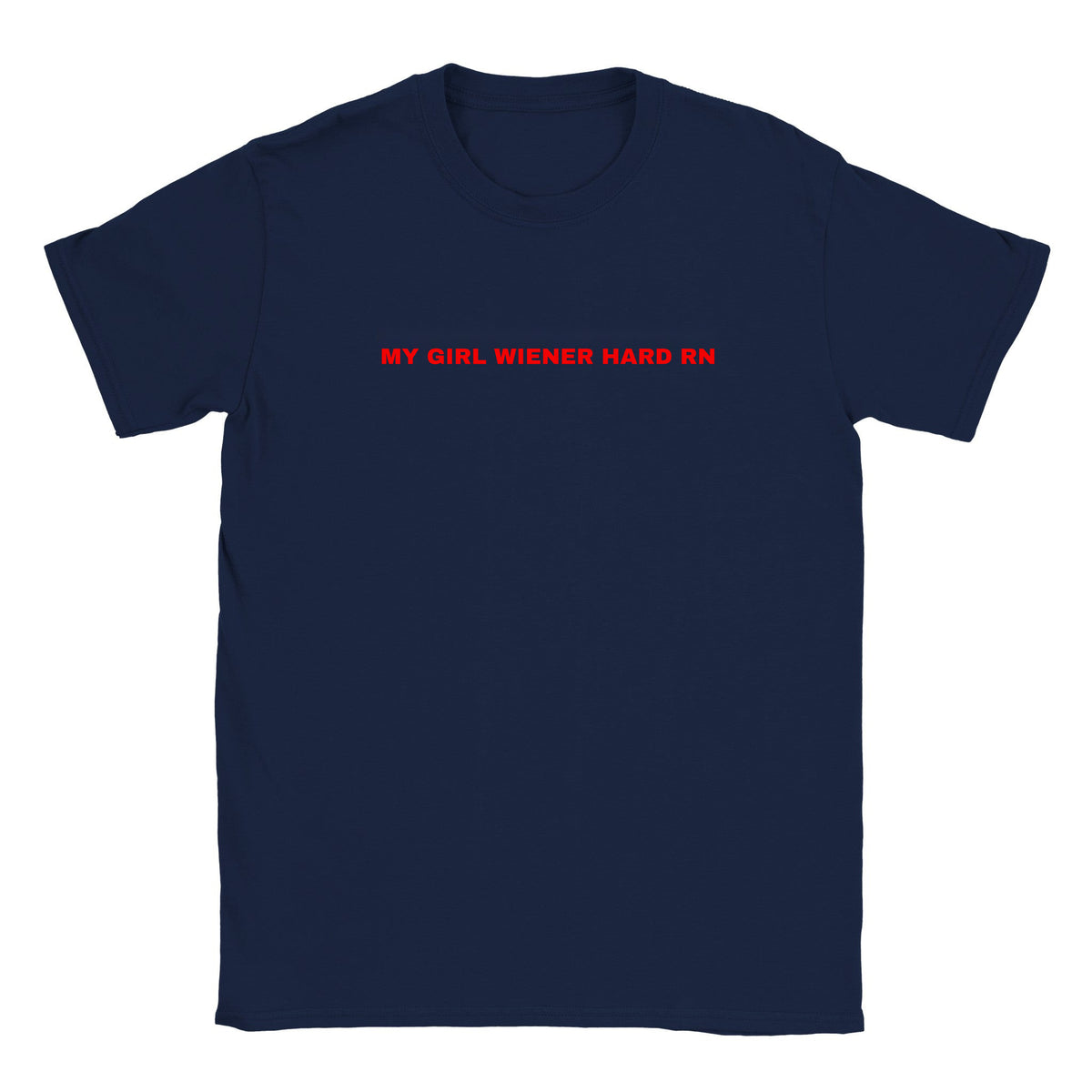 MY GIRL WIENER HARD RN - BABY TEE – Navy