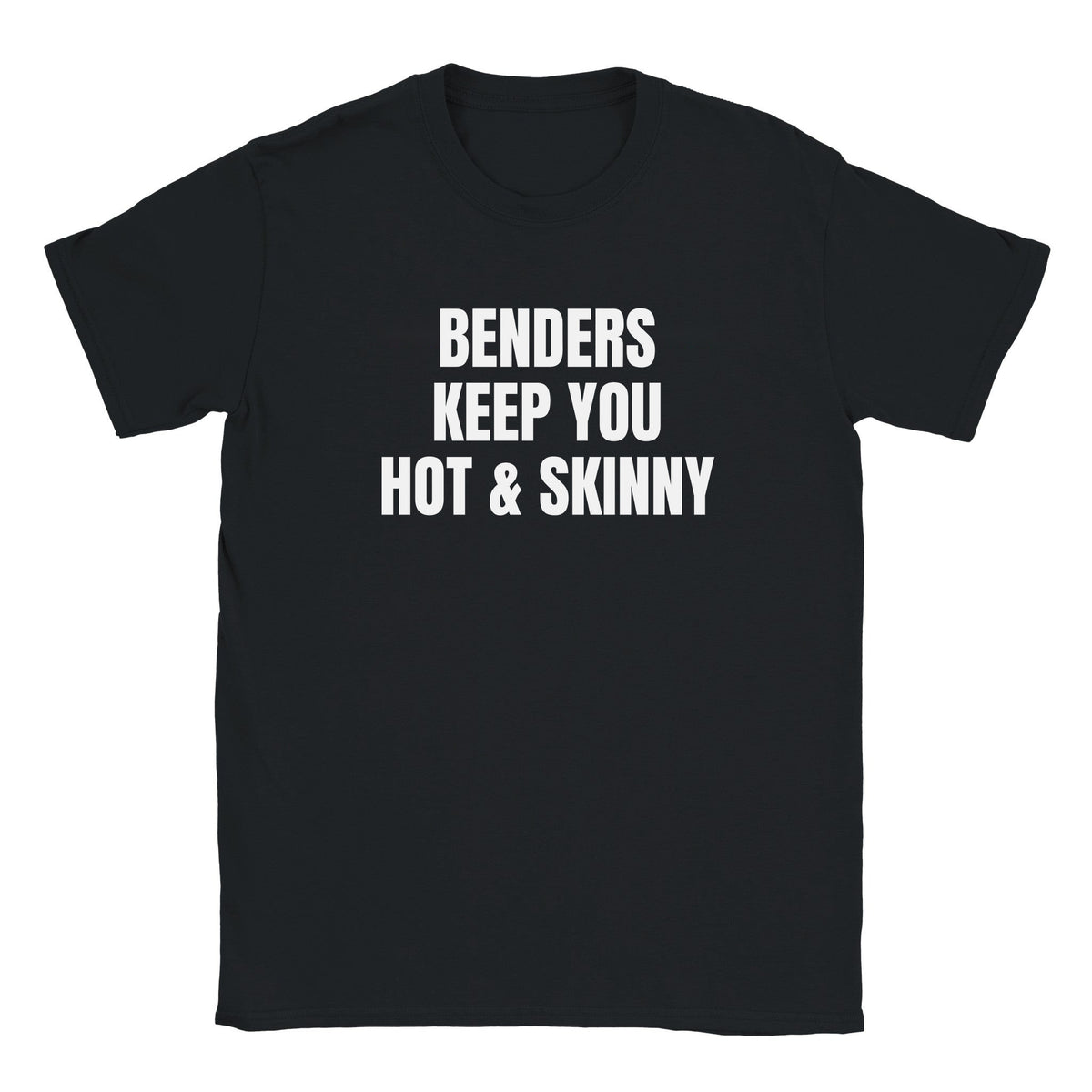 BENDERS KEEP YOU HOT & SKINNY - BABY TEE – Black