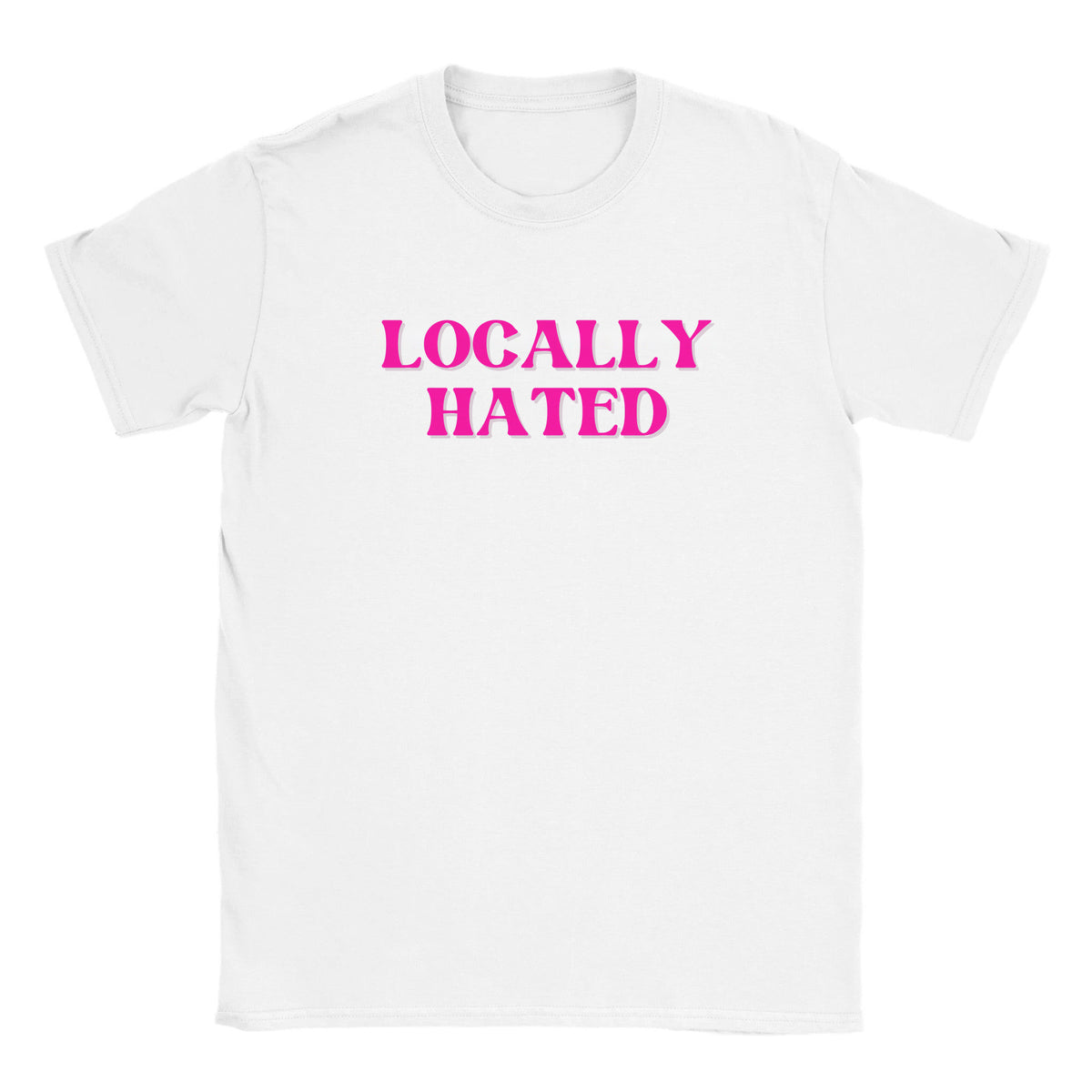 LOCALLY HATED - BABY TEE – White