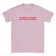 MY ANXIETY IS CHRONIC BUT THIS ASS IS ICONIC - BABY TEE – Light Pink