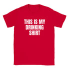 THIS IS MY DRINKING SHIRT - BABY TEE – Red