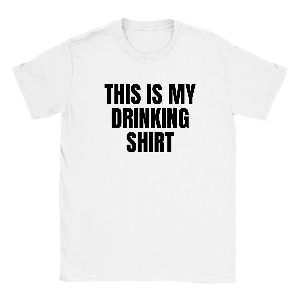 THIS IS MY DRINKING SHIRT - BABY TEE – White