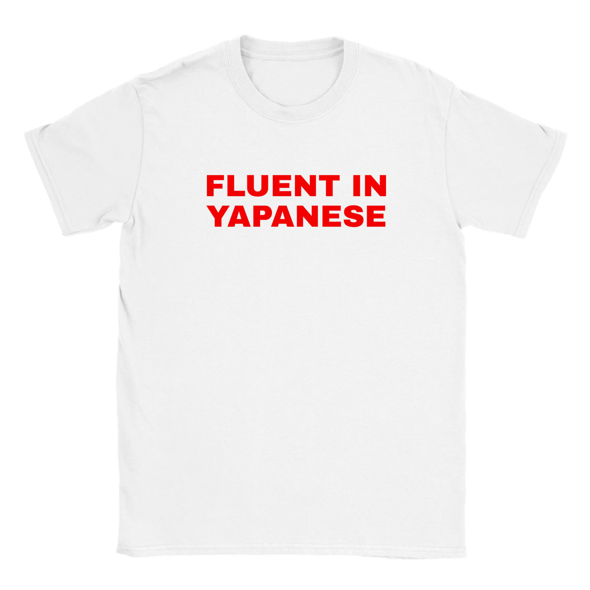 FLUENT IN YAPANESE - BABY TEE – White