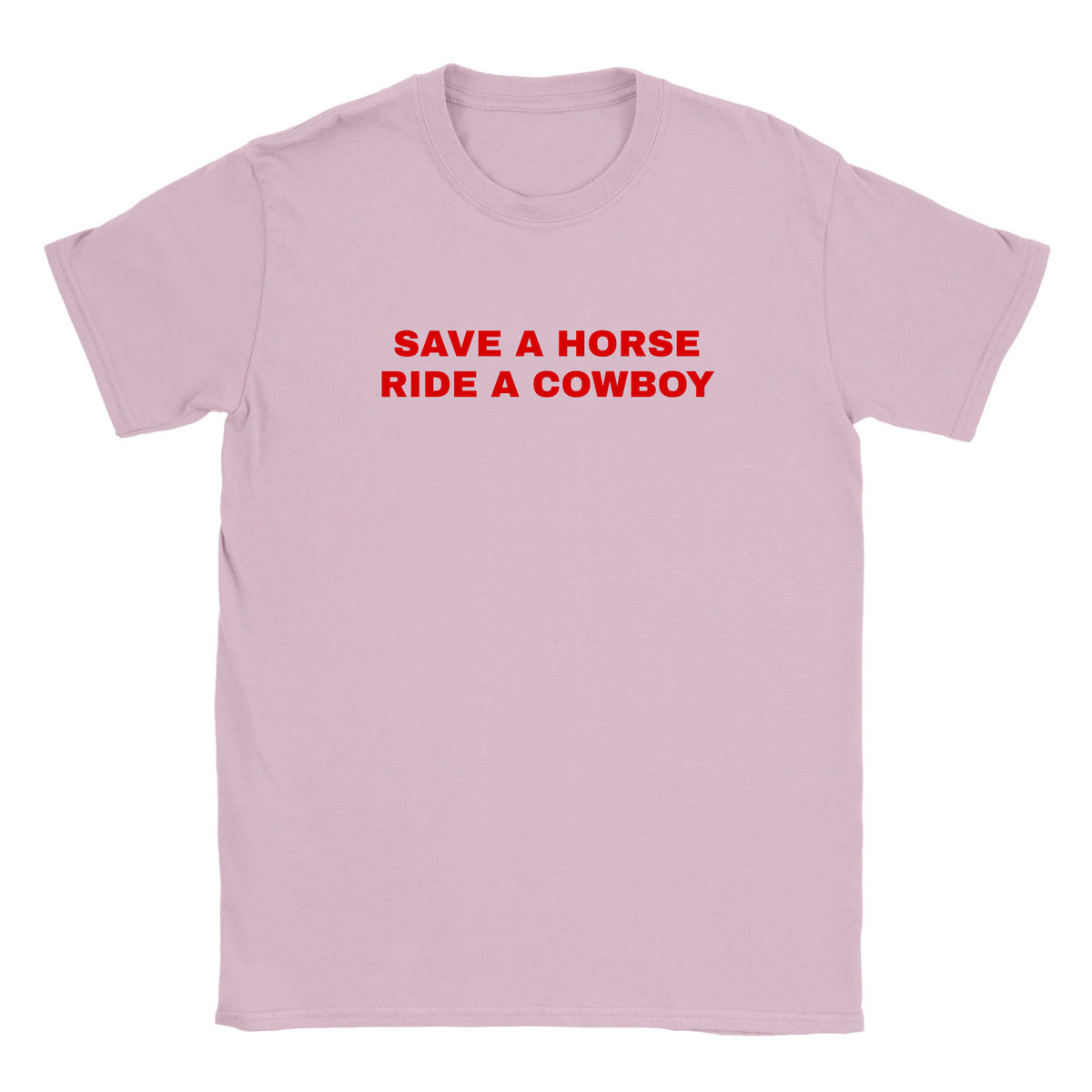 SAVE A HORSE RIDE A COWBOY - BABY TEE – Light Pink
