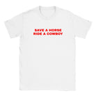 SAVE A HORSE RIDE A COWBOY - BABY TEE – White