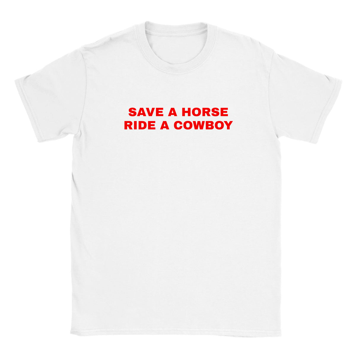 SAVE A HORSE RIDE A COWBOY - BABY TEE – White