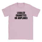 LEGALIZE CIGARETTES ON AIRPLANES - BABY TEE – Light Pink