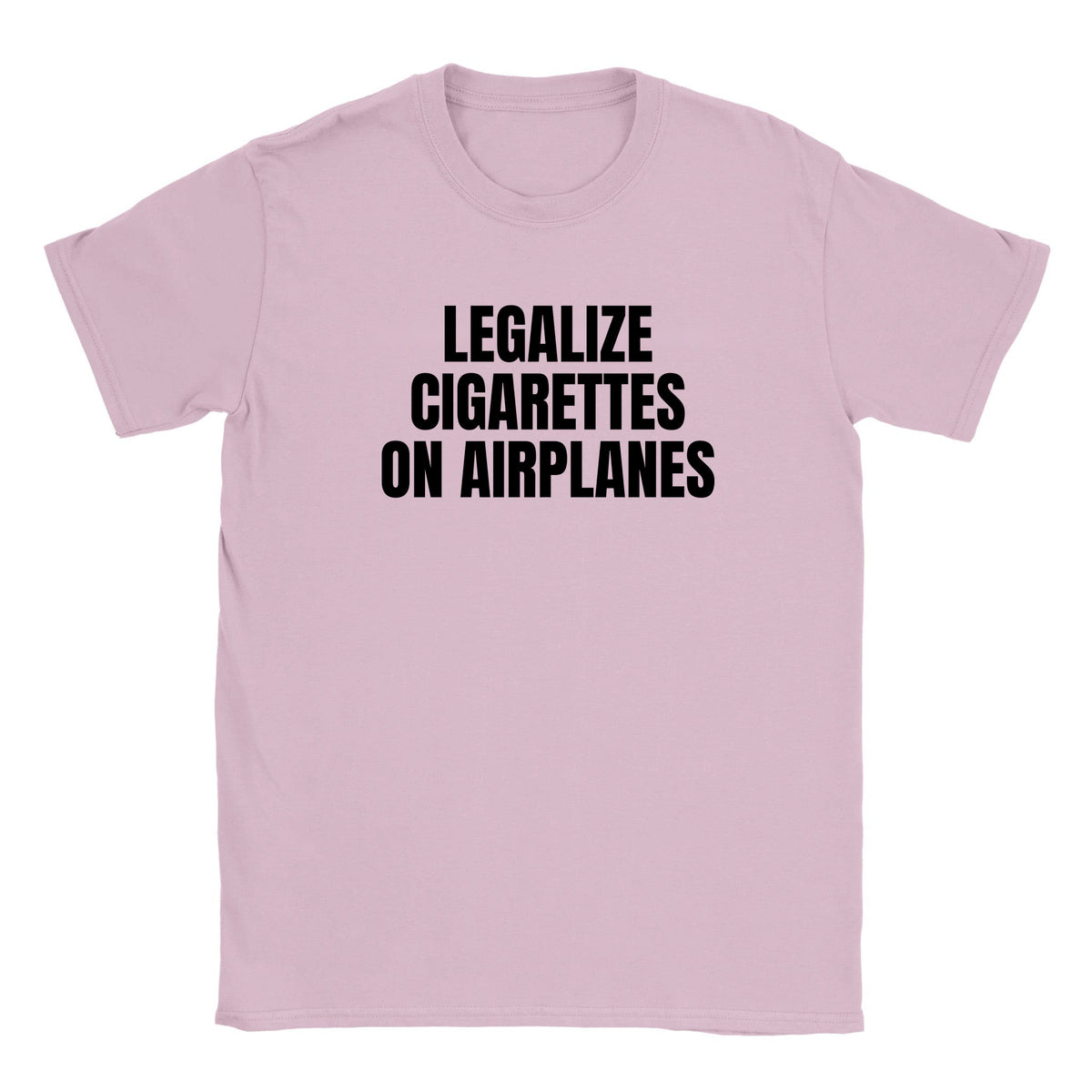 LEGALIZE CIGARETTES ON AIRPLANES - BABY TEE – Light Pink