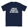 LEGALIZE CIGARETTES ON AIRPLANES - BABY TEE – Navy