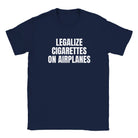 LEGALIZE CIGARETTES ON AIRPLANES - BABY TEE – Navy
